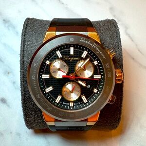 Salvatore Ferragamo Men's F-80 Black Quartz Watch